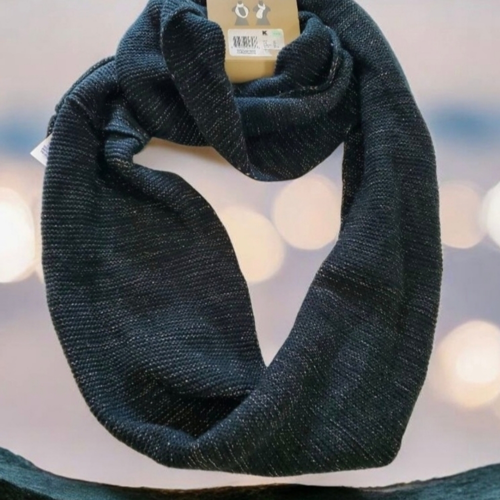 Black and Gold Infinity Scarf